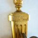 Huge wall lamp in gilded bronze Louis XVI style, three branches, late nineteenth