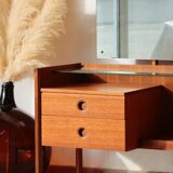 Wrighton Teak Dressing Table - Vintage 1960s - Hexagonal Base