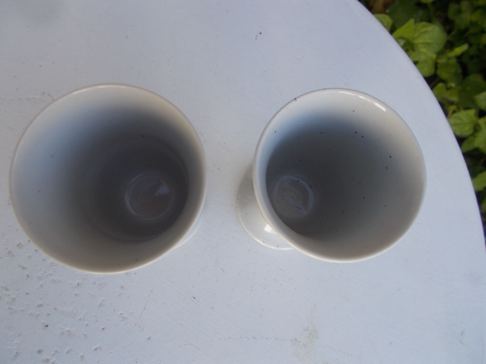 Pair of vintage flower mazagrans