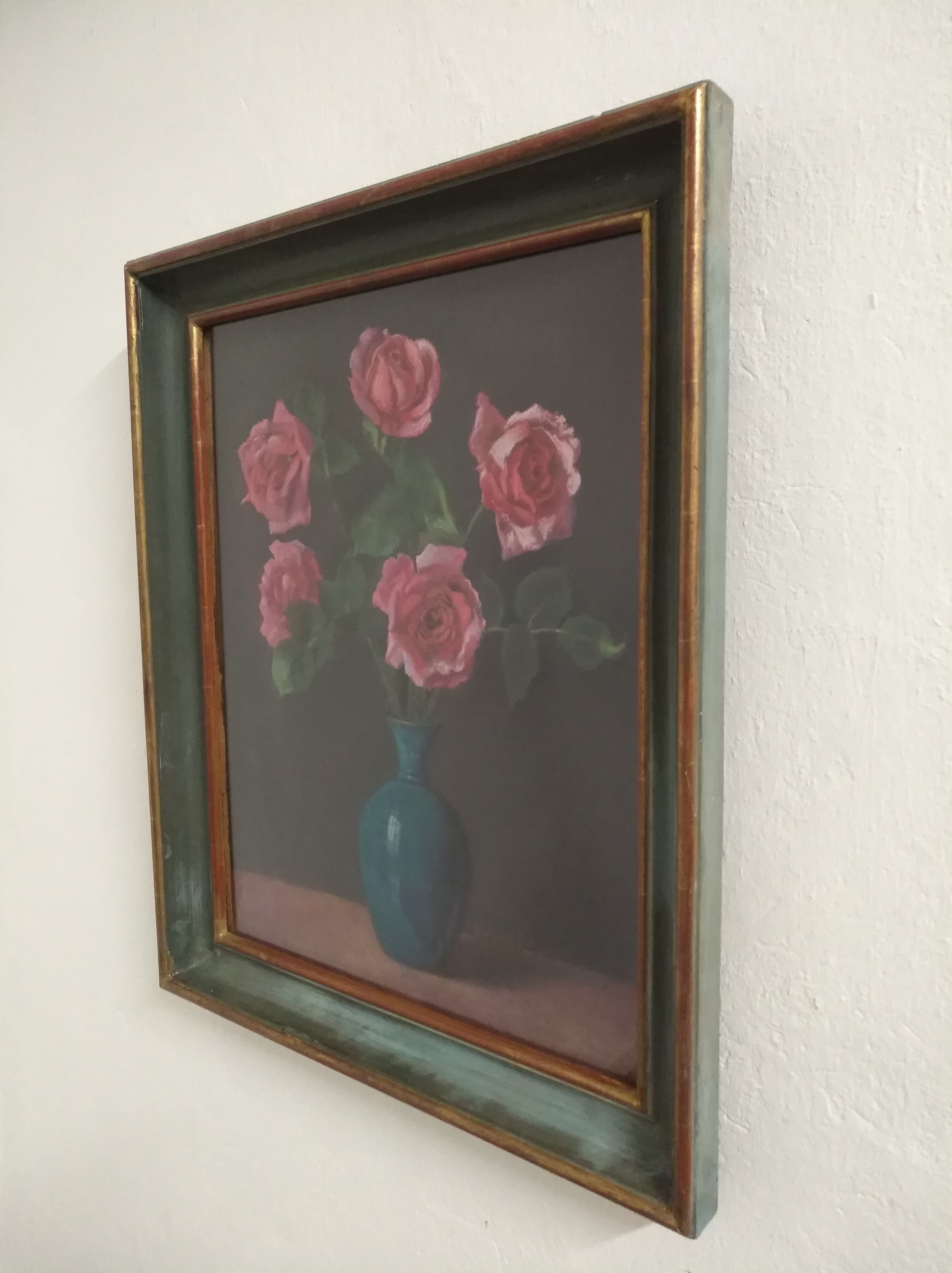 Painting "The bouquet of pastel roses" by S.Lamarche