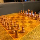 Table d'échecs artisanale en bois