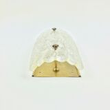 Mid Century Scandinavian Glass & Brass Wall Light by Carl Fagerlund, 1960s