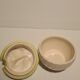 Ceramic sugar bowl decoration with plum bubbles, unsenting