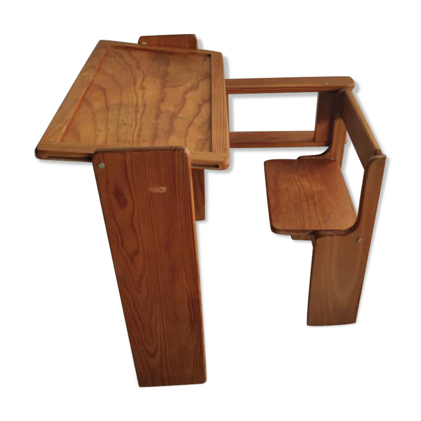 Foldable pine children's desk