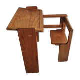 Foldable pine children's desk