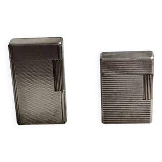 Lot de 2 briquets S.T. Dupont en argent