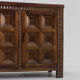 Vintage Spanish brutalist sideboard solid walnut wood 1960s