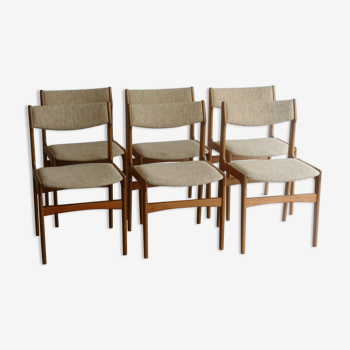 Chairs 1960 teak fabrics wool found