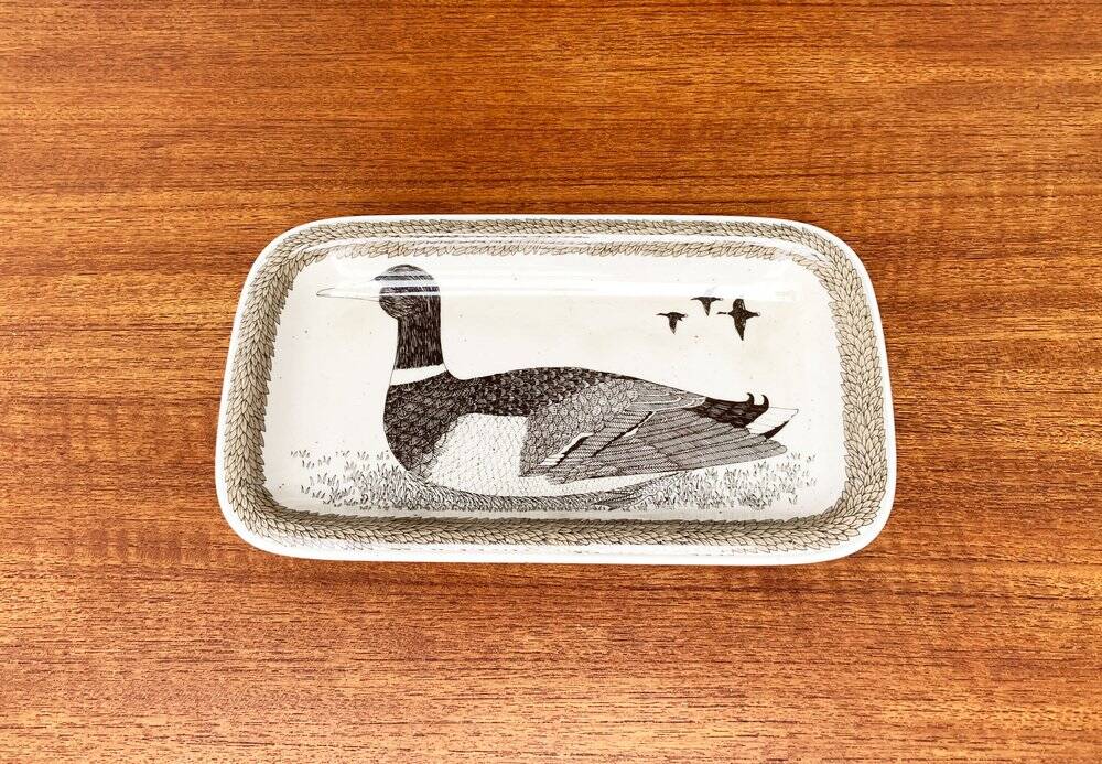 Vintage German ceramic bird plate by Thomas.