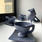 Ceramic origami tea set - Alain Guillard