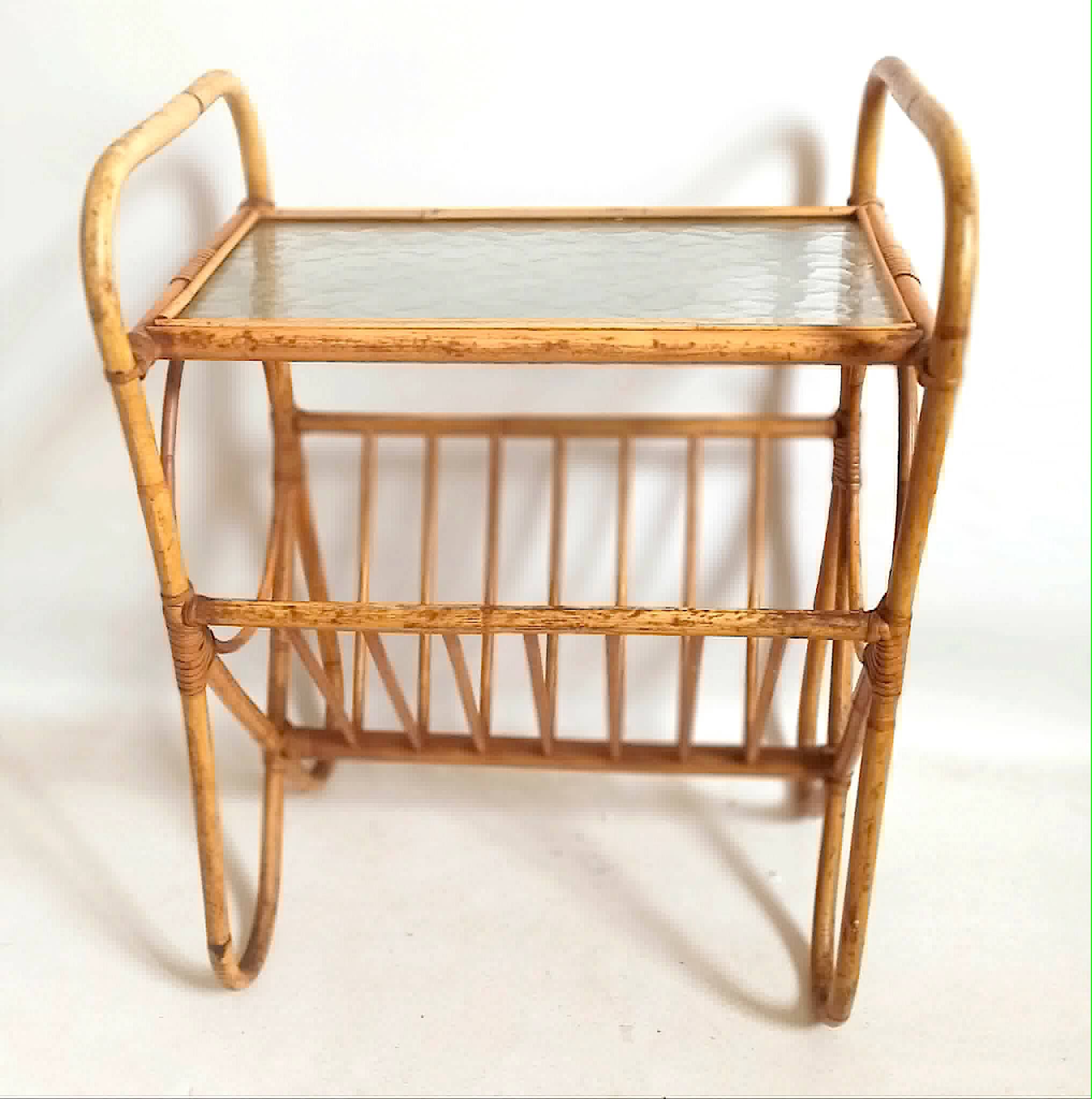 Table d'appoint et porte journaux Anées 60