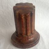 Genuine Red Alabaster Marble Italian Bookend Column Shaped Pair