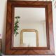 Antique mirror in waxed fruitwood style, 65.5 cm x 55.5 cm