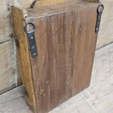 Old tribal wall display case in Burmese teak