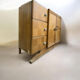 Art Deco two-body buffet in blonde oak - 1930s