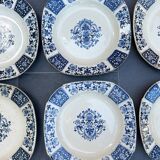 6 Terre de Fer Gien Ibis plates