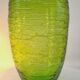 1970s green vase in hand worked Murano glass - made in Italy. 31 cm high.
