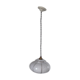 Glass pendant Clichy white art deco