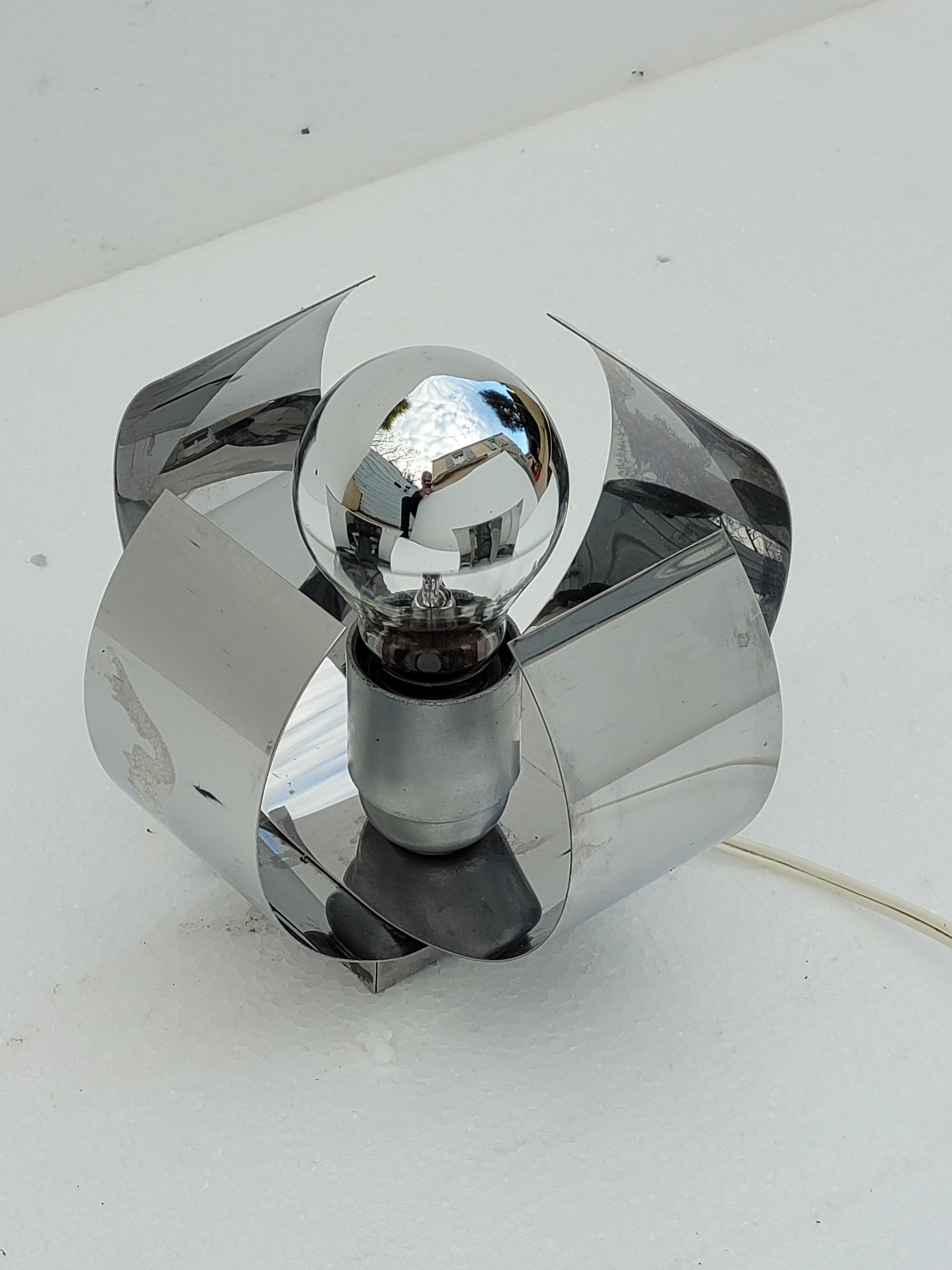 Vintage wall lamp INOX year 70