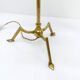 Articulated tripod lamp base in brass, Arts & Crafts style, in the manner of.