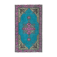 Hand-knotted carved anatolian 1970s 152 cm x 265 cm fuchsia carpet