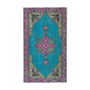 Tapis Anatolien sculpté sculpté à la main des années 1970 152 cm x 265 cm