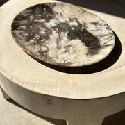 Très grand vide poche ou plat en bois pétrifié