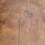 Rustic Burgundian farm table with old round shutters - 1m50