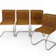 Mr10 chair set in rattan by Ludwig Mies van der Rohe