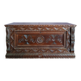 Wooden chest, wedding chest, wooden trunk, antique chest