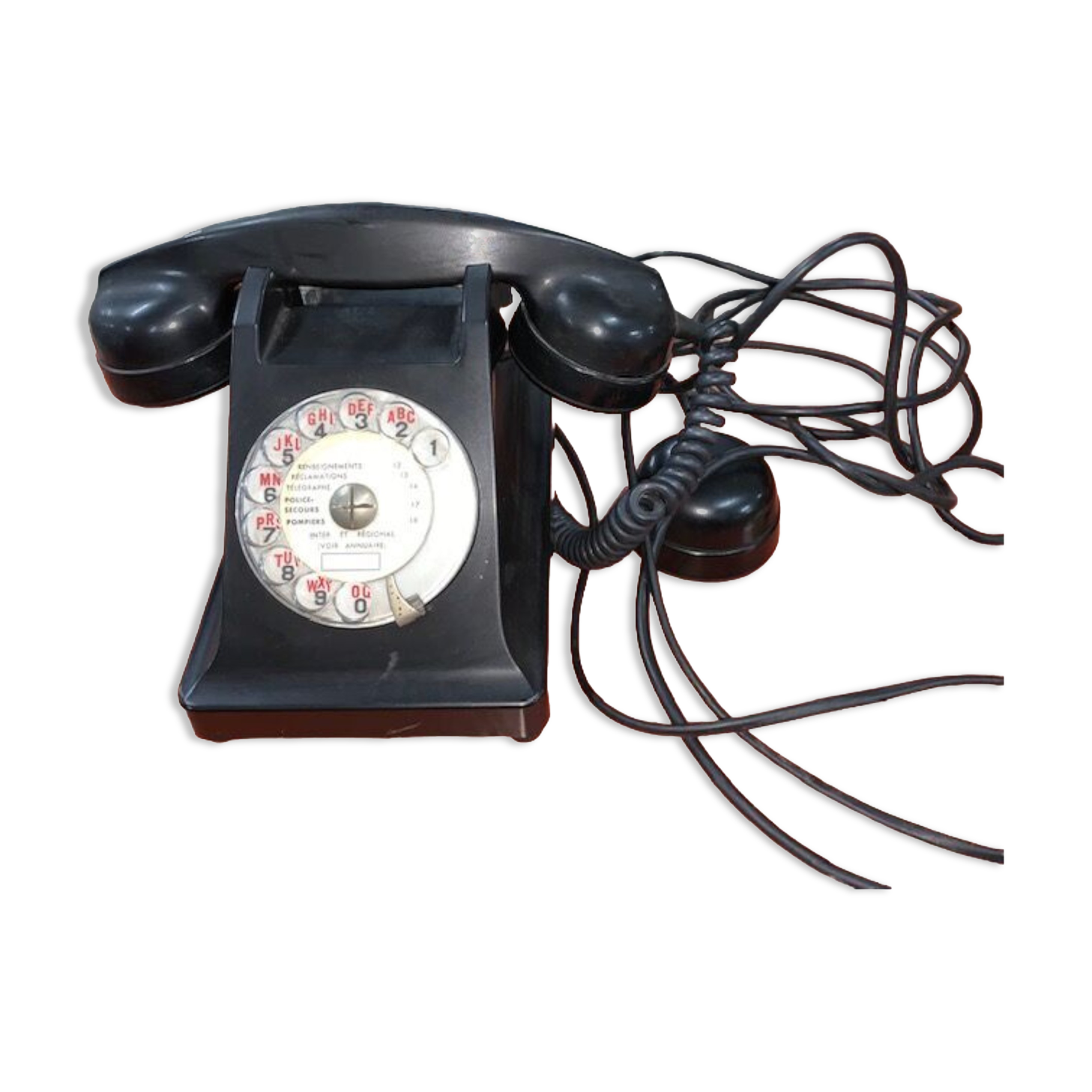 Old black bakelite phone