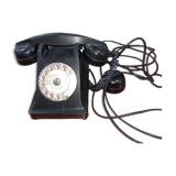 Old black bakelite phone