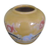Small yellow fish vase