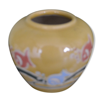 Small yellow fish vase