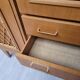 Armoire commode bois et rotin 1960