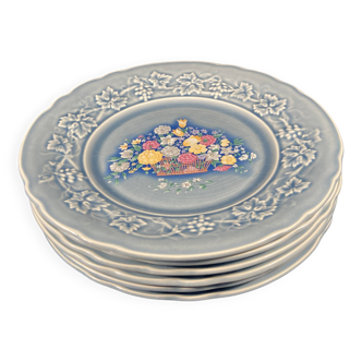 Assiettes de Gien bleu