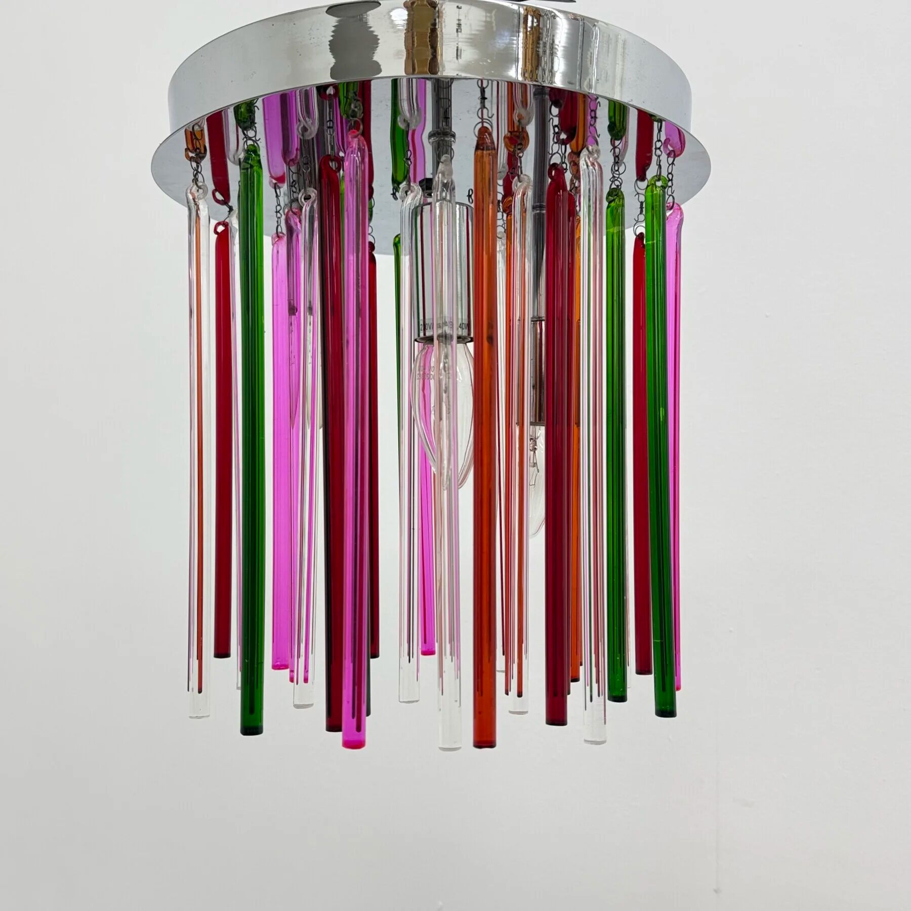 Mid-century design glass ceiling lamp, 1970s