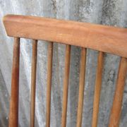 Scandinavian solid wooden high back spindle chairs, set of 4