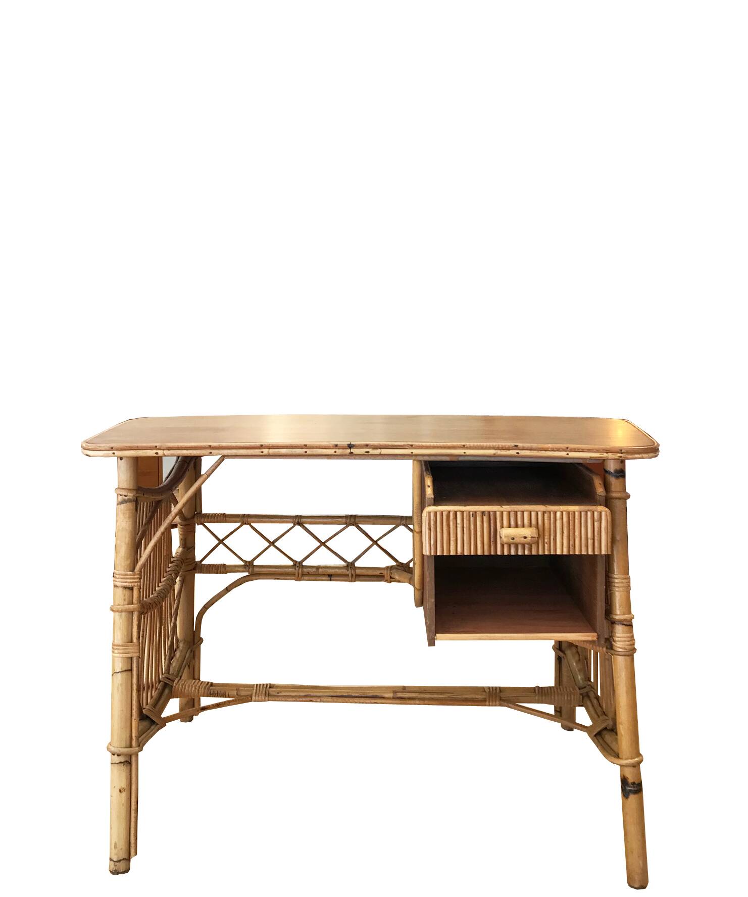 1960s Rattan Desk