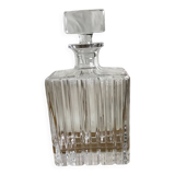 Bohemian crystal whiskey decanter with rectangle base