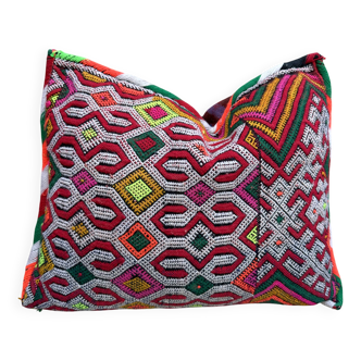 Magnifique coussin Kilim berbère vintage du Maroc