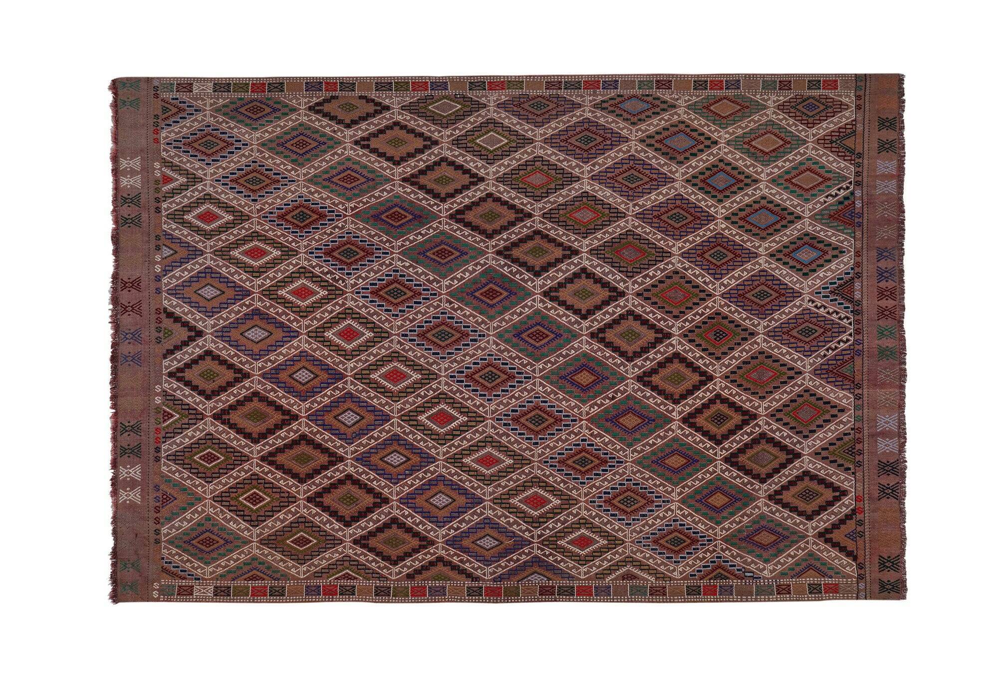 Vintage Turkish kilim, handwoven, 170x258 cm.