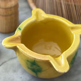Vintage glazed stoneware mortar