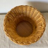 Vintage woven wicker pot cover