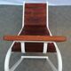 Very original lounge chair inside, outside from 1950, metal and wood