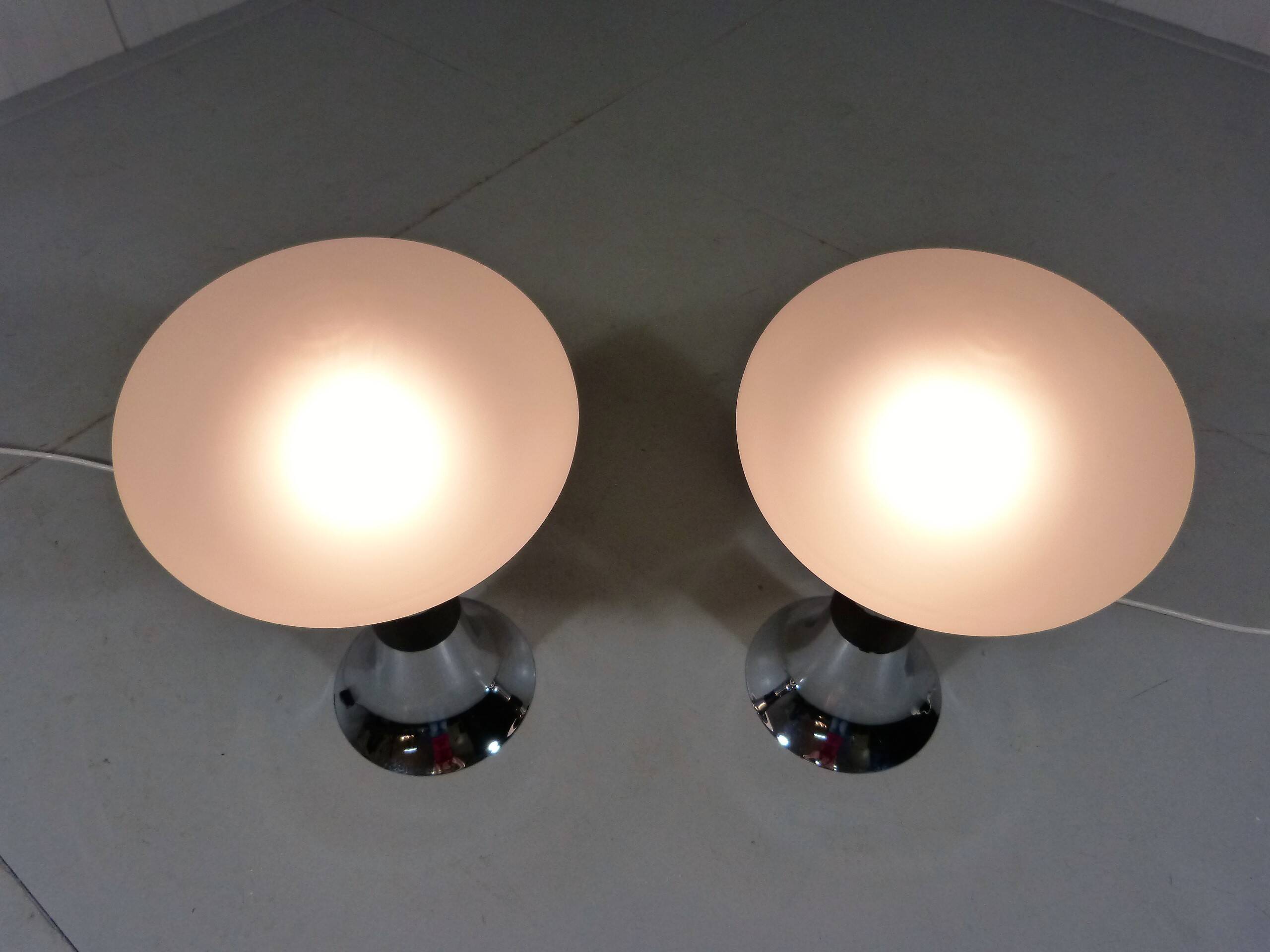 Set of 2 large Space Age table lamps 1960's