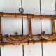 Bamboo-style wood coat rack