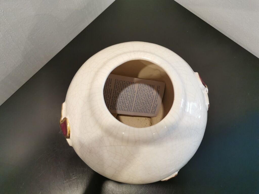 Longwy "papillons" ball vase