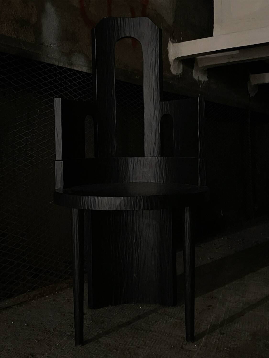 Room Studio Primitive and Modern Oak Sculptural Chair