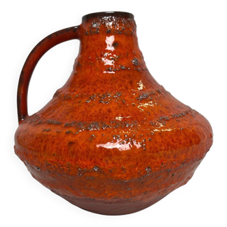Atelier Carstens, pot à anse en céramique rouge XXème